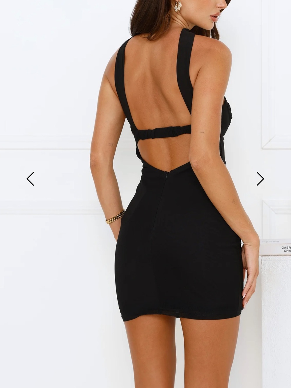 Hello Molly black vixen Strapless Mini Dress with Neck Band - Picture 3 of 6